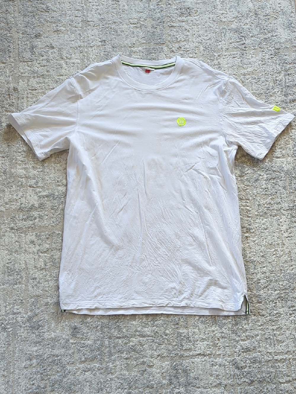 Wilson White Short-Sleeve Crew Tee Size Small